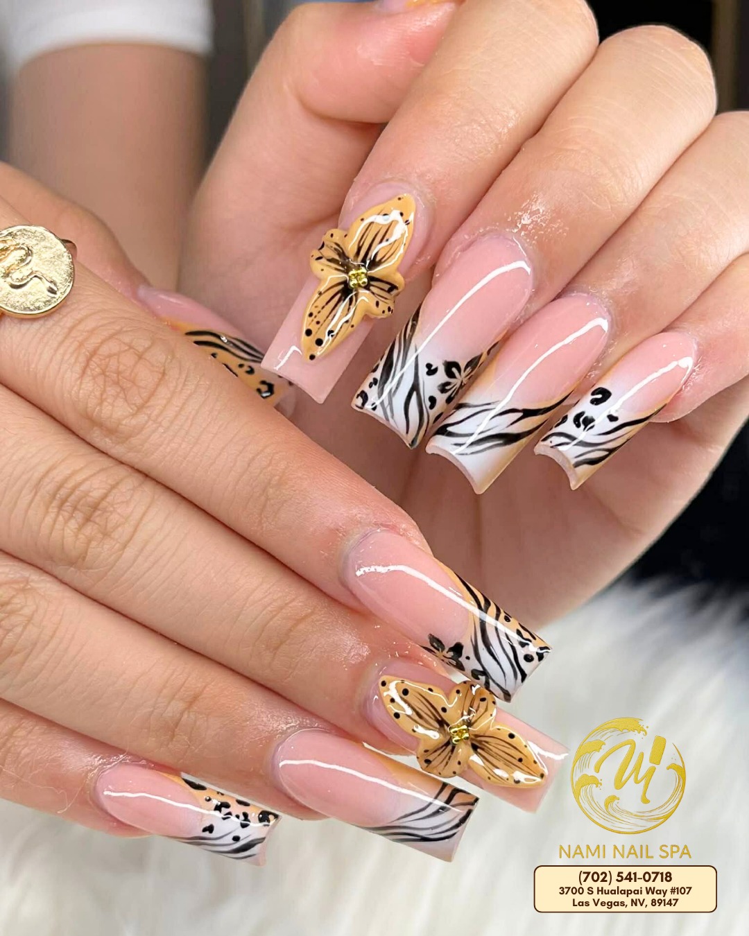 Beautiful acrylic nails 89147 by Nami Nail Spa